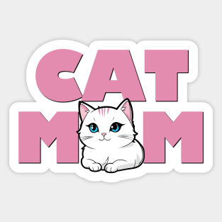 Cat mom Sticker